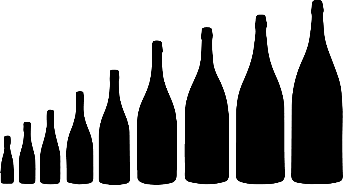 Unteschiedliche Weinflaschen im Vergleich