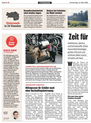 Kronen Zeitung: Steirer füllt rekordverdächtig ab